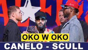 CANELO I SCULL OKO W OKO PRZED WALKĄ O 4 PASY WAGI SUPER ŚREDNIEJ