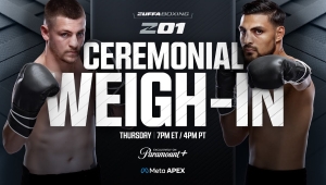 WAŻENIE PRZED PIERWSZĄ GALĄ ZUFFA BOXING